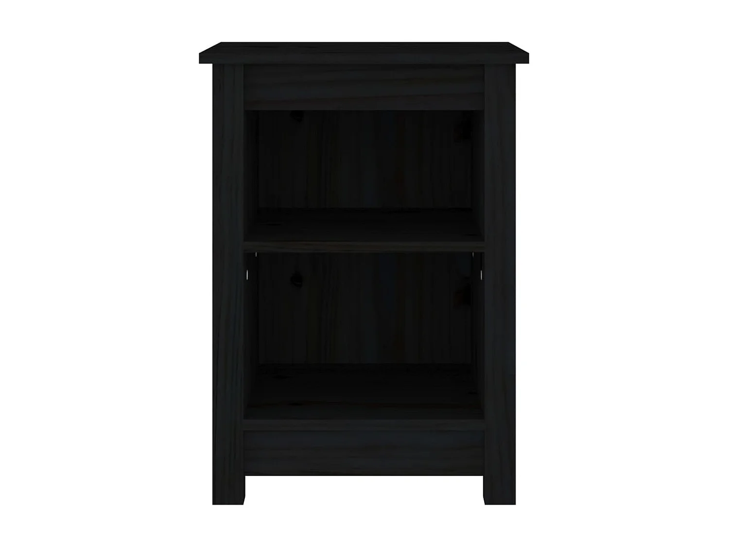 Tables de chevet 2 pcs Noir 40x35x55 cm Bois de pin solide