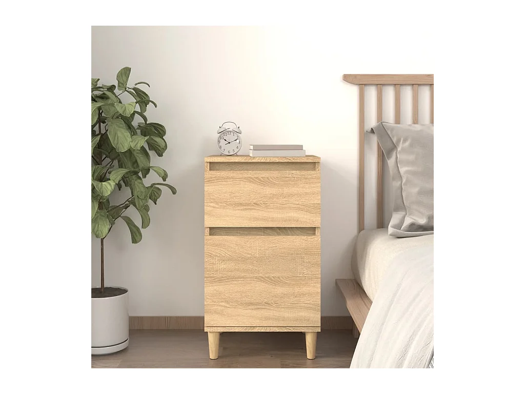 Table de chevet chêne sonoma 40x35x70 cm