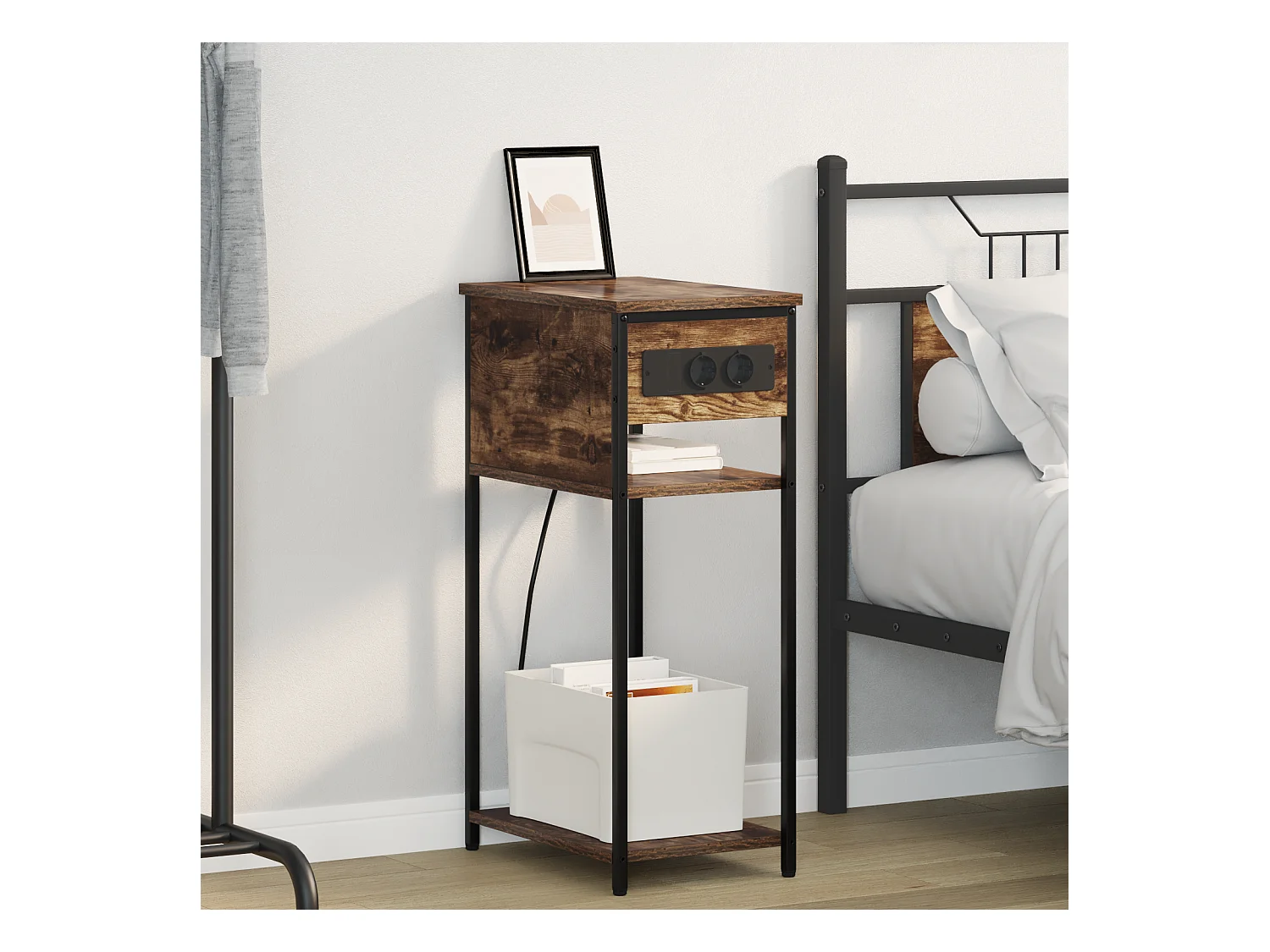 Cabinet de chevet Chêne fumé 28.1 x 40.9 x 75 cm