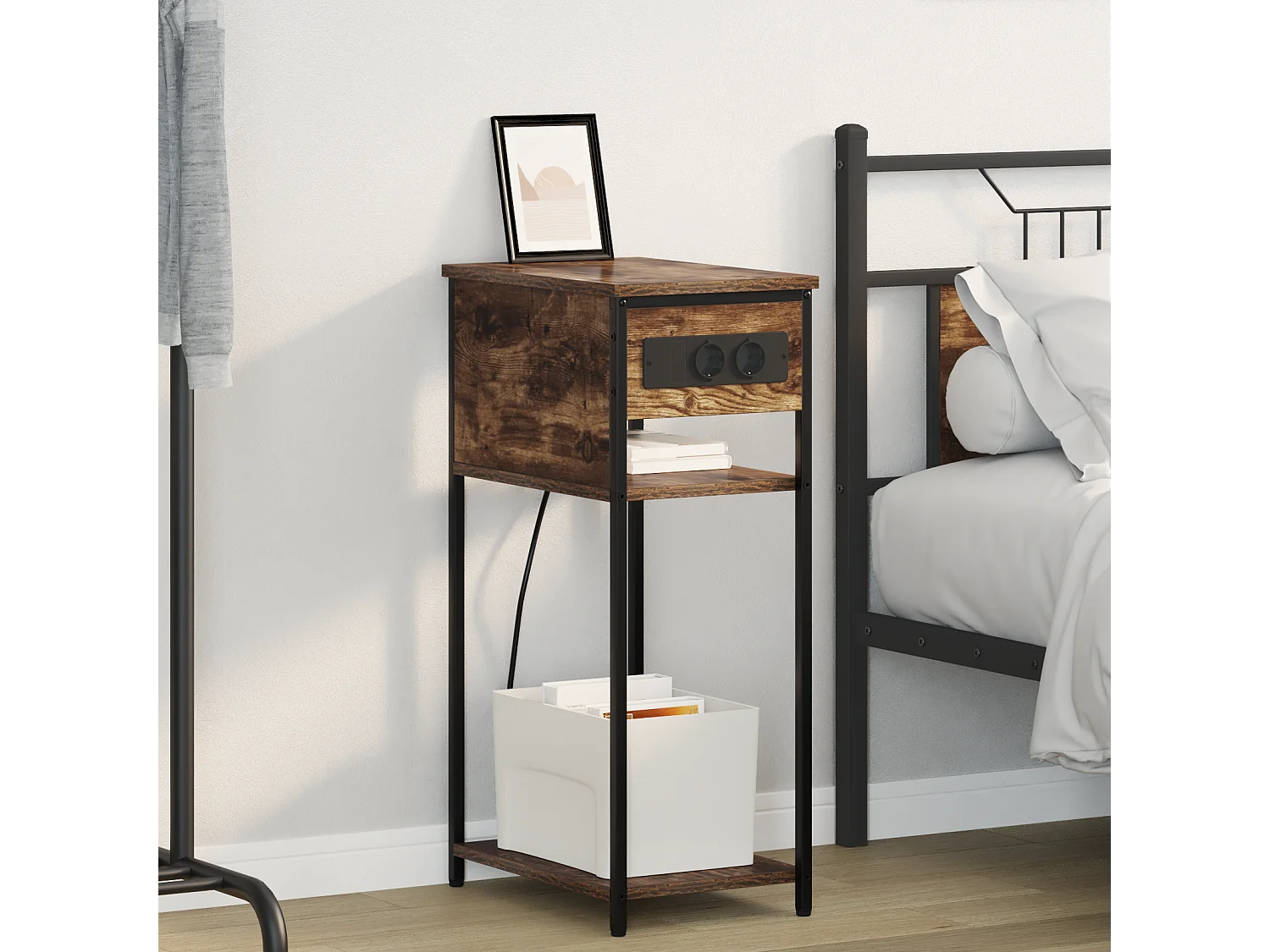 Cabinet de chevet Chêne fumé 28.1 x 40.9 x 75 cm