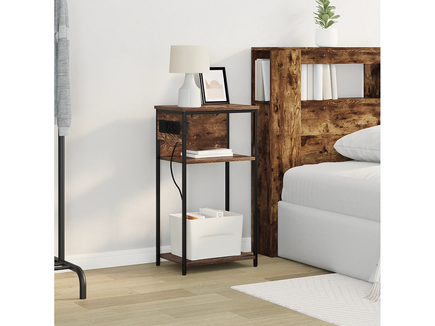 Cabinet de chevet Chêne fumé 28.1 x 40.9 x 75 cm