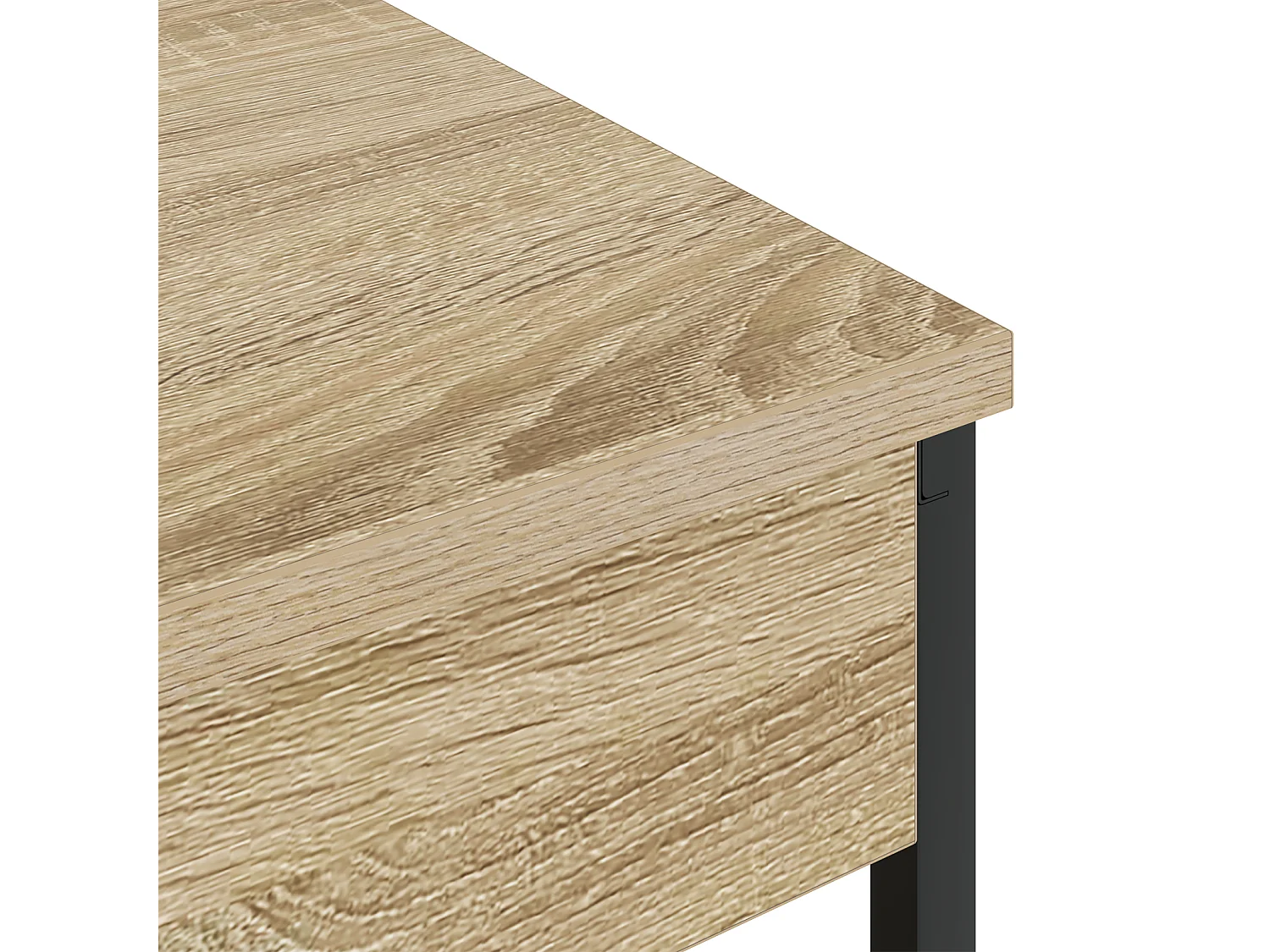 Table de nuit avec station de chargement Chêne sonoma