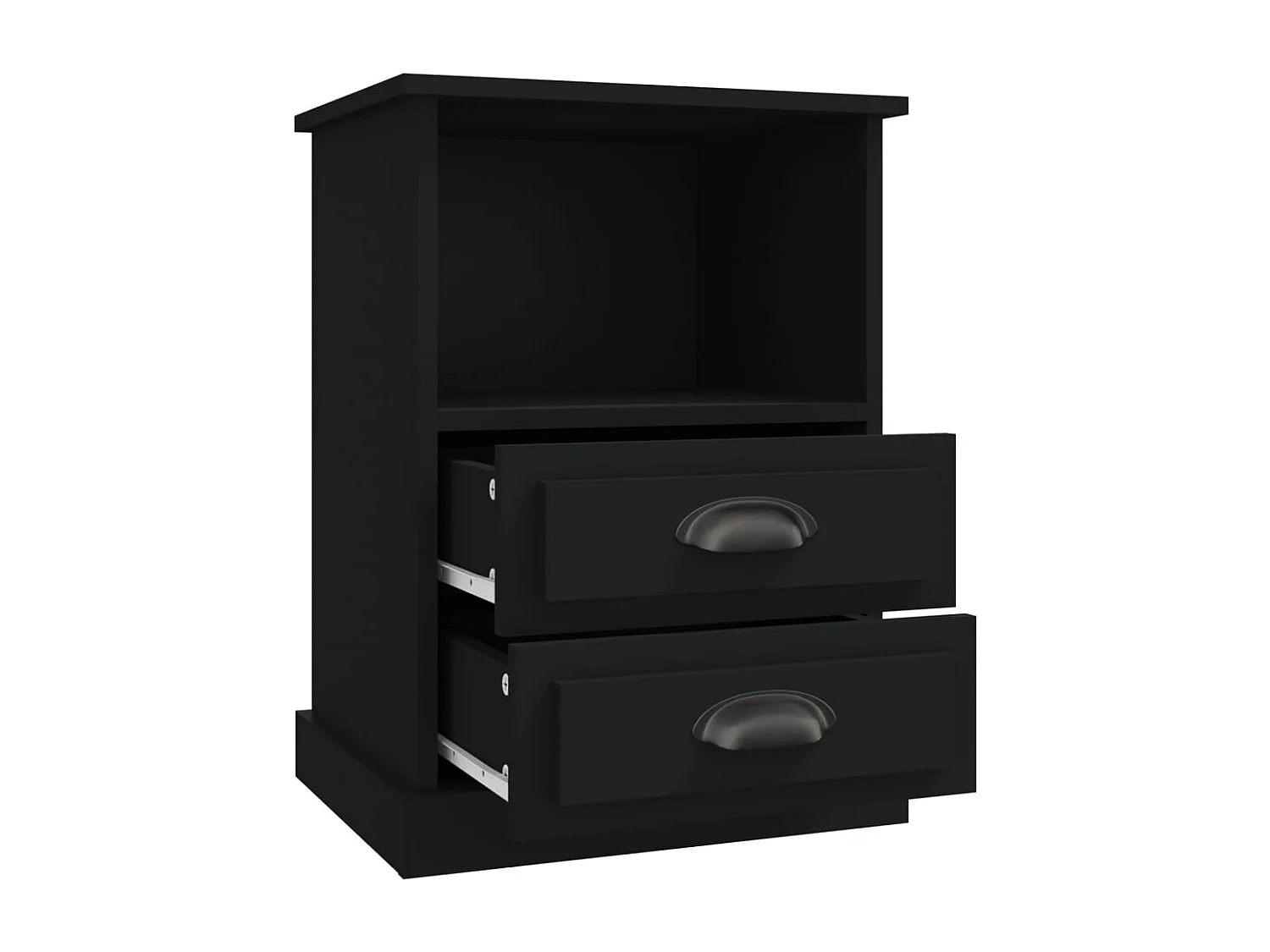 Tables de chevet 2 pcs noir 43x36x60 cm