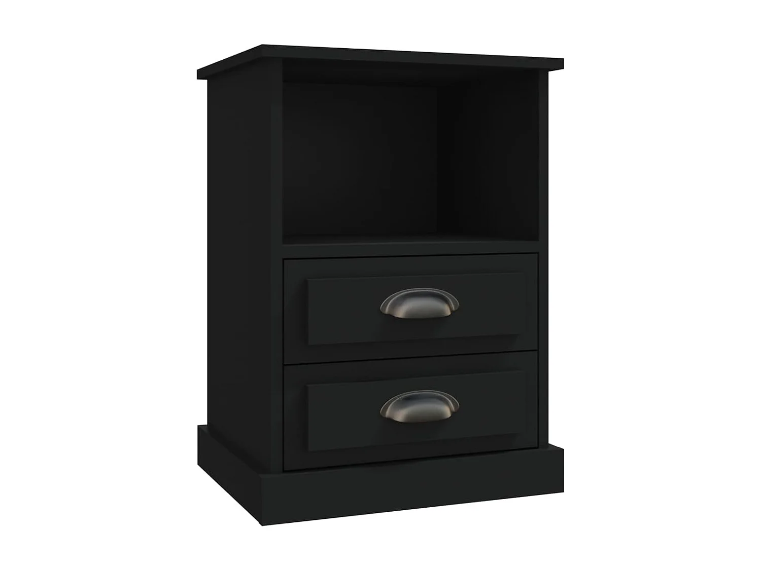 Comodini 2 pezzi neri 43x36x60 cm