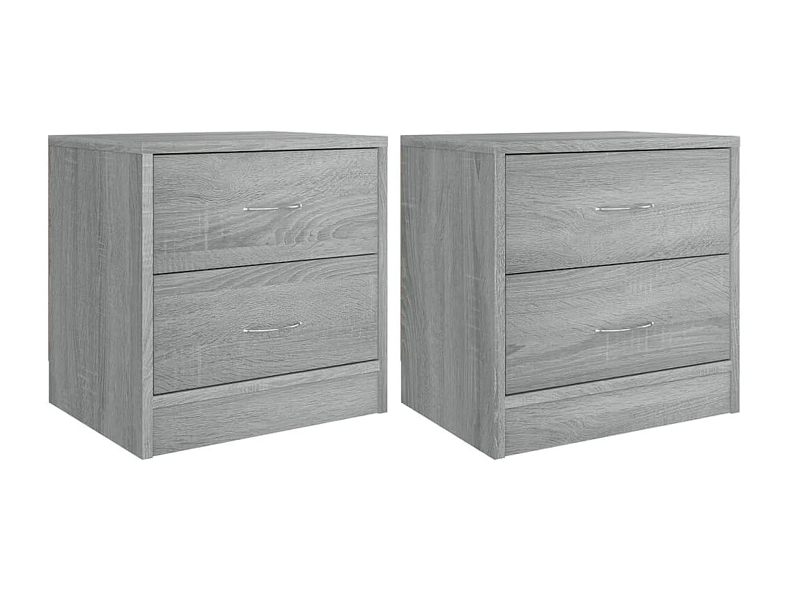 Comodini 2 pezzi grigio sonoma 40x30x40 cm in legno ingegnerizzato