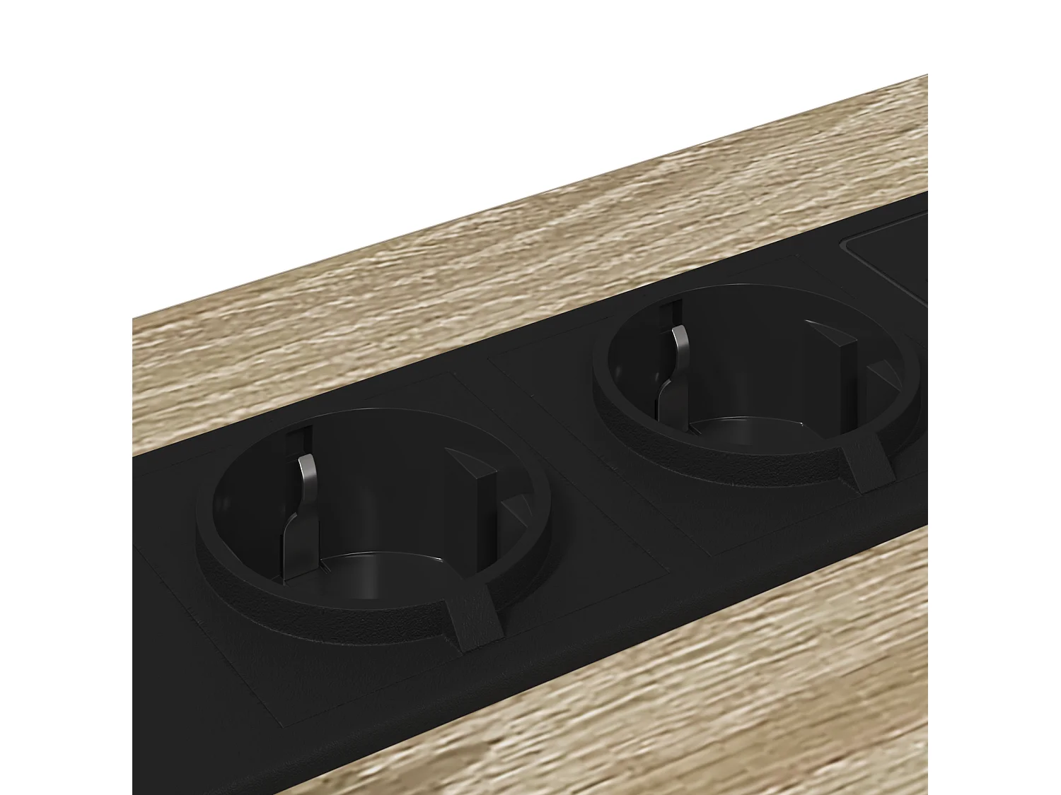 Table de nuit avec station de chargement 2 pcs Chêne sonoma