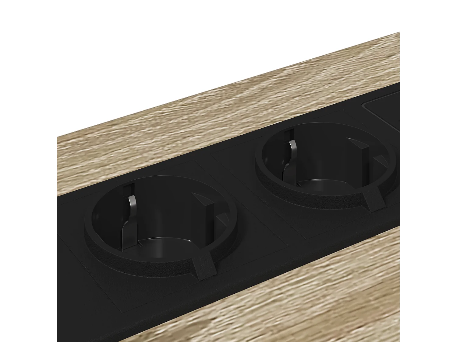 Table de nuit avec station de chargement 2 pcs Chêne sonoma