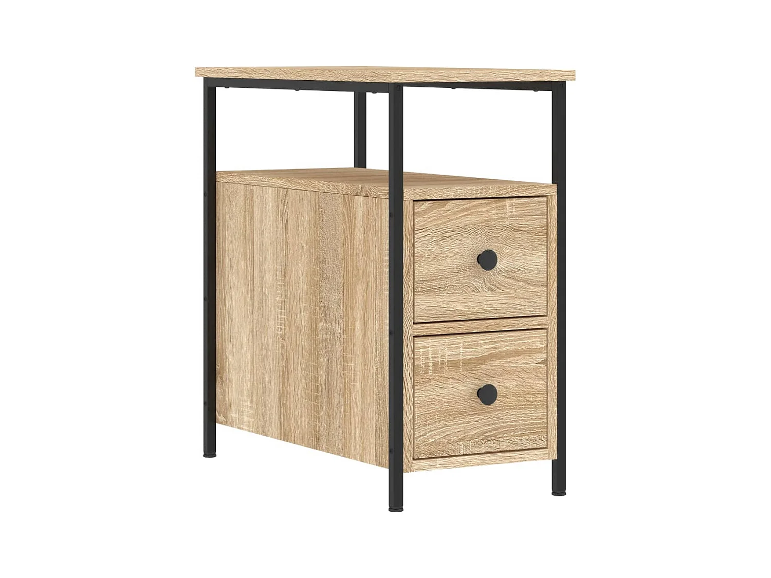 Nachtkastjes 2 stuks Sonoma eiken 30x60x60 cm bewerkt hout