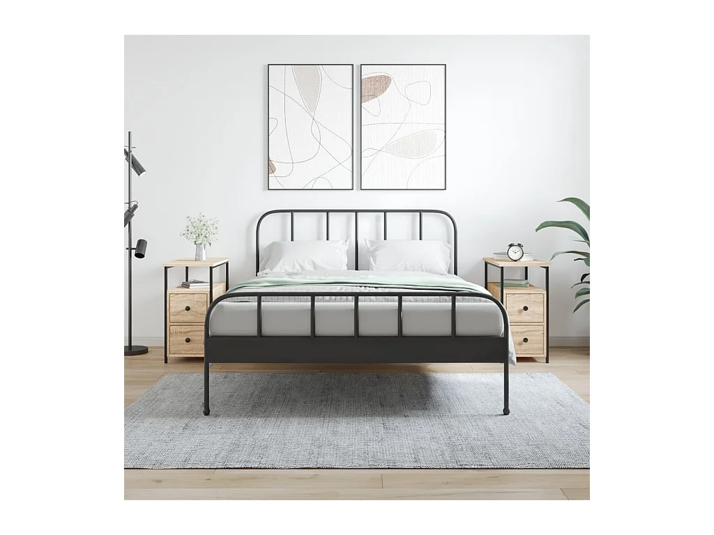 Nachtkastjes 2 stuks Sonoma eiken 30x60x60 cm bewerkt hout