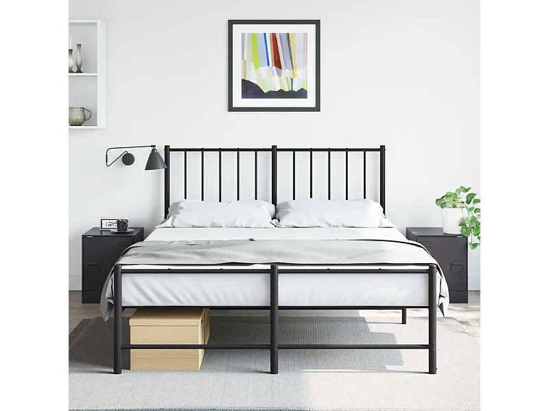 Nachtkastjes 2 stuks zwart 34,5x39x44 cm staal