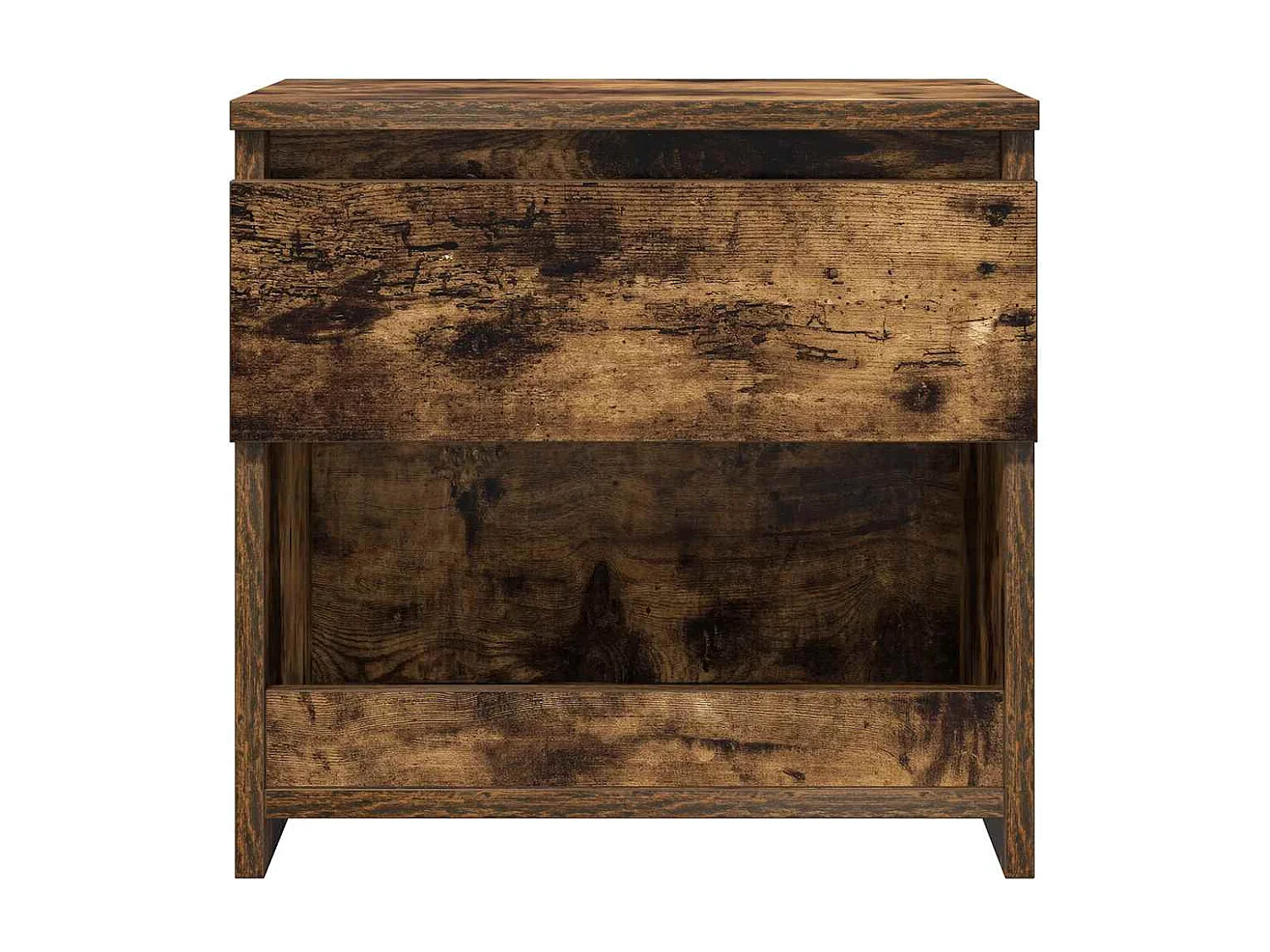 Comodino in rovere affumicato 40x30x39 cm in legno ingegnerizzato