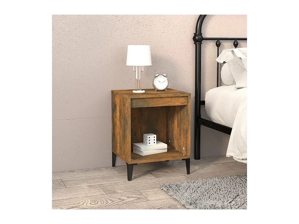 Comodino in rovere affumicato 40x35x50 cm