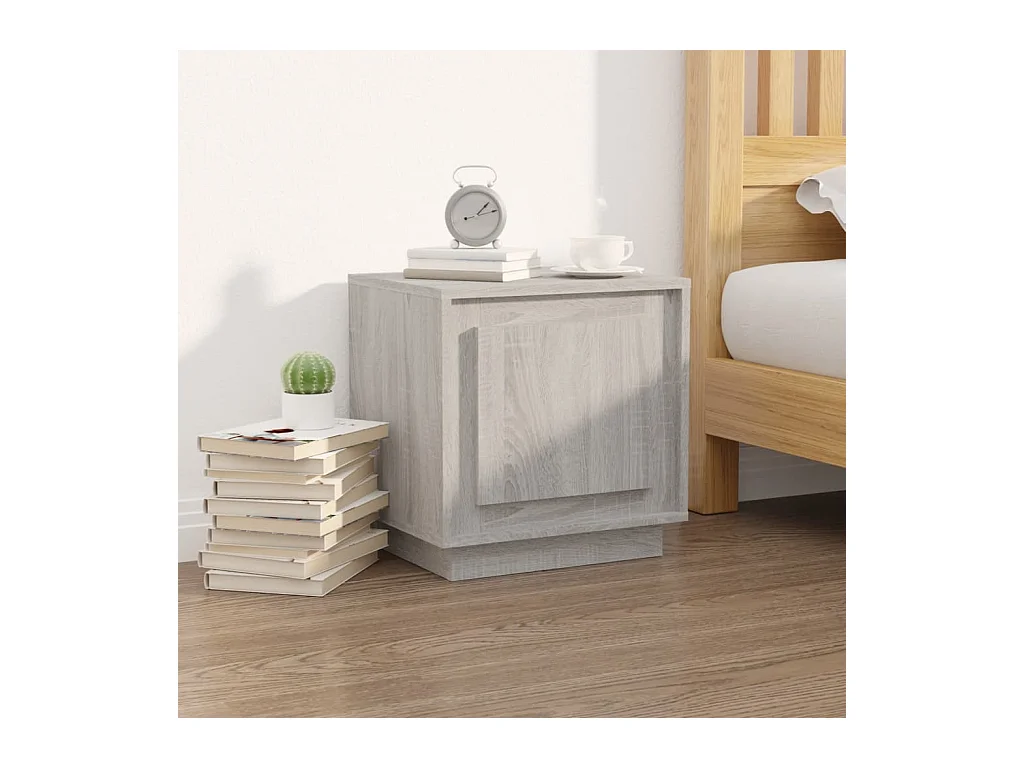 Tables de chevet 2 pcs sonoma gris 44x35x45cm bois d'ingénierie