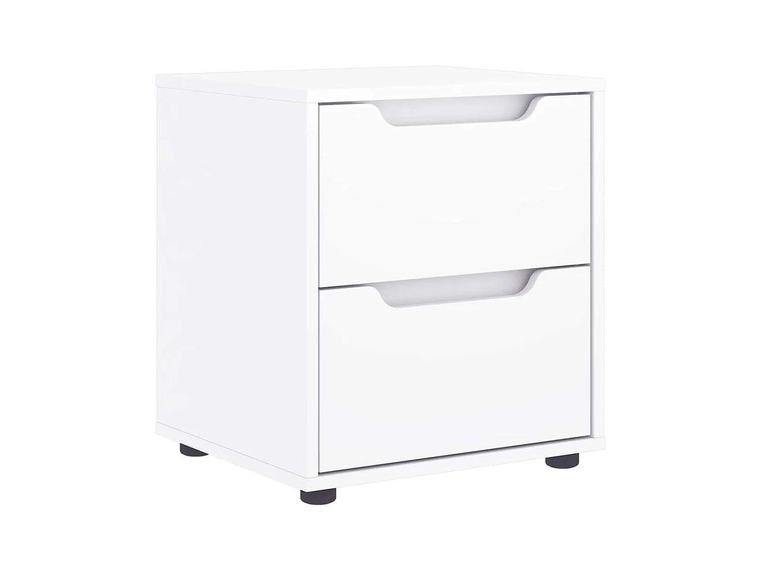 Table de chevet VISNES blanc 45x40x50 cm bois d'ingénierie