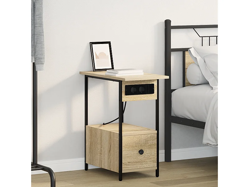 Cabinet de chevet avec tiroir Chêne sonoma 60 x 30 x 61 cm