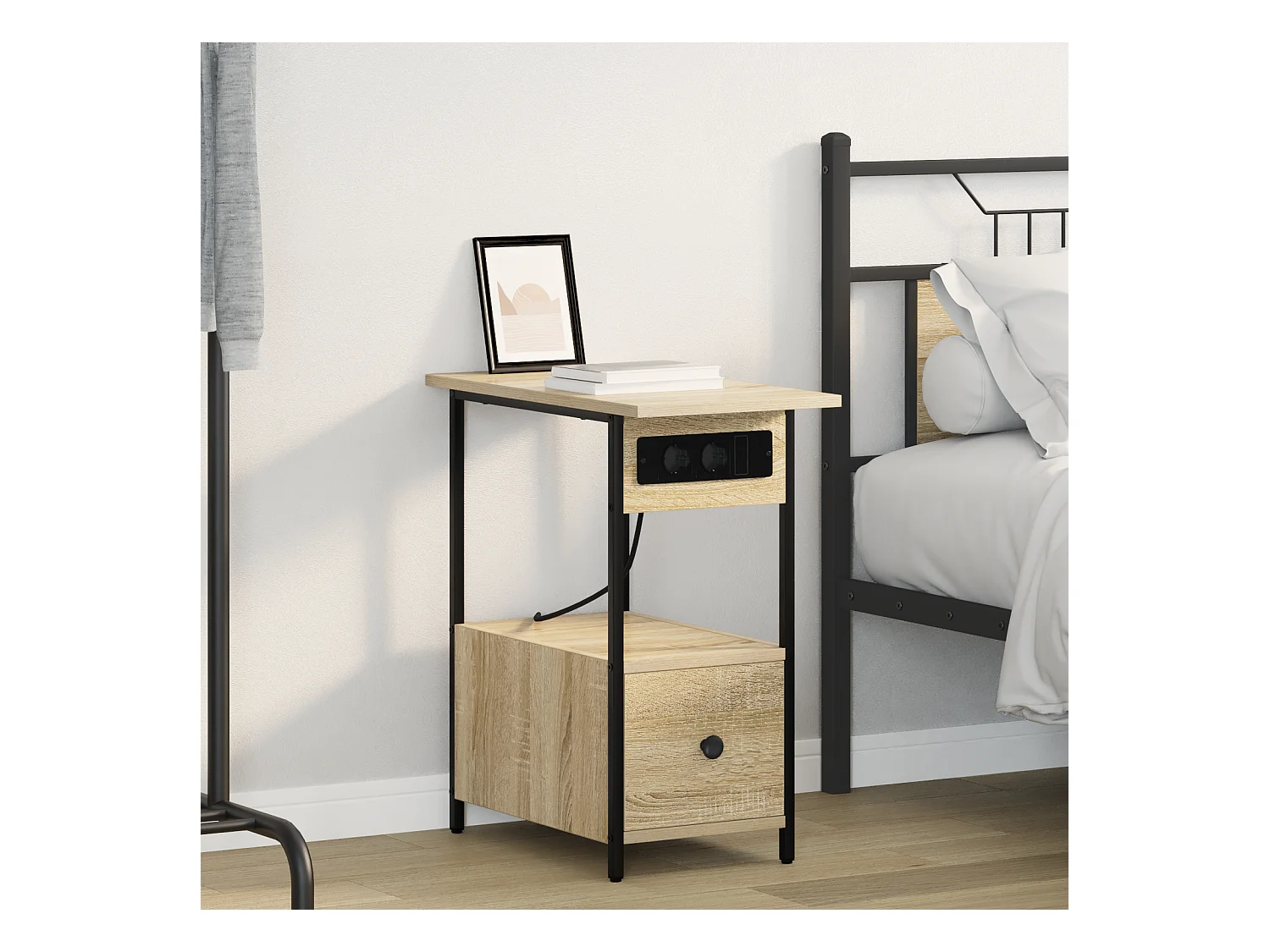 Cabinet de chevet avec tiroir Chêne sonoma 60 x 30 x 61 cm