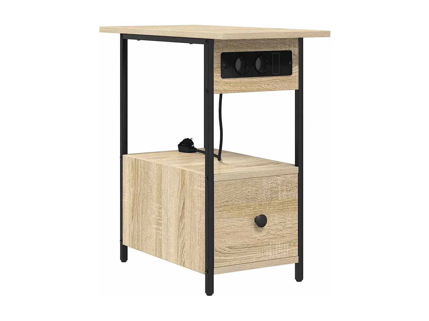 Cabinet de chevet avec tiroir Chêne sonoma 60 x 30 x 61 cm