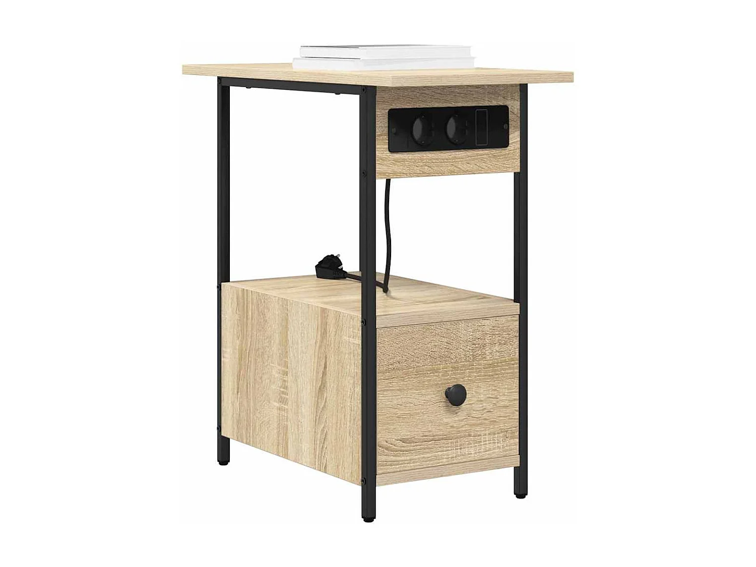 Cabinet de chevet avec tiroir Chêne sonoma 60 x 30 x 61 cm