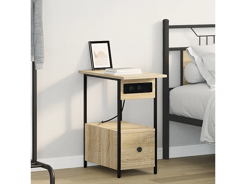 Cabinet de chevet avec tiroir Chêne sonoma 60 x 30 x 61 cm