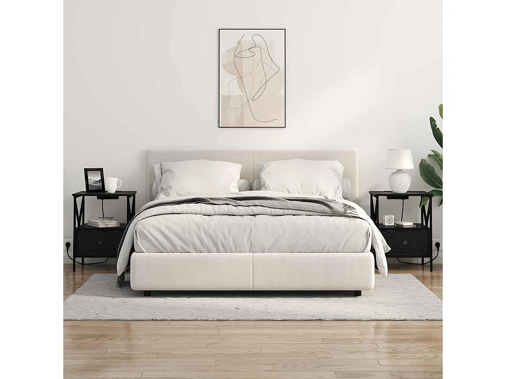 Cabinet de chevet avec tiroir Chêne noir 41.5 x 40.5 x 55 cm