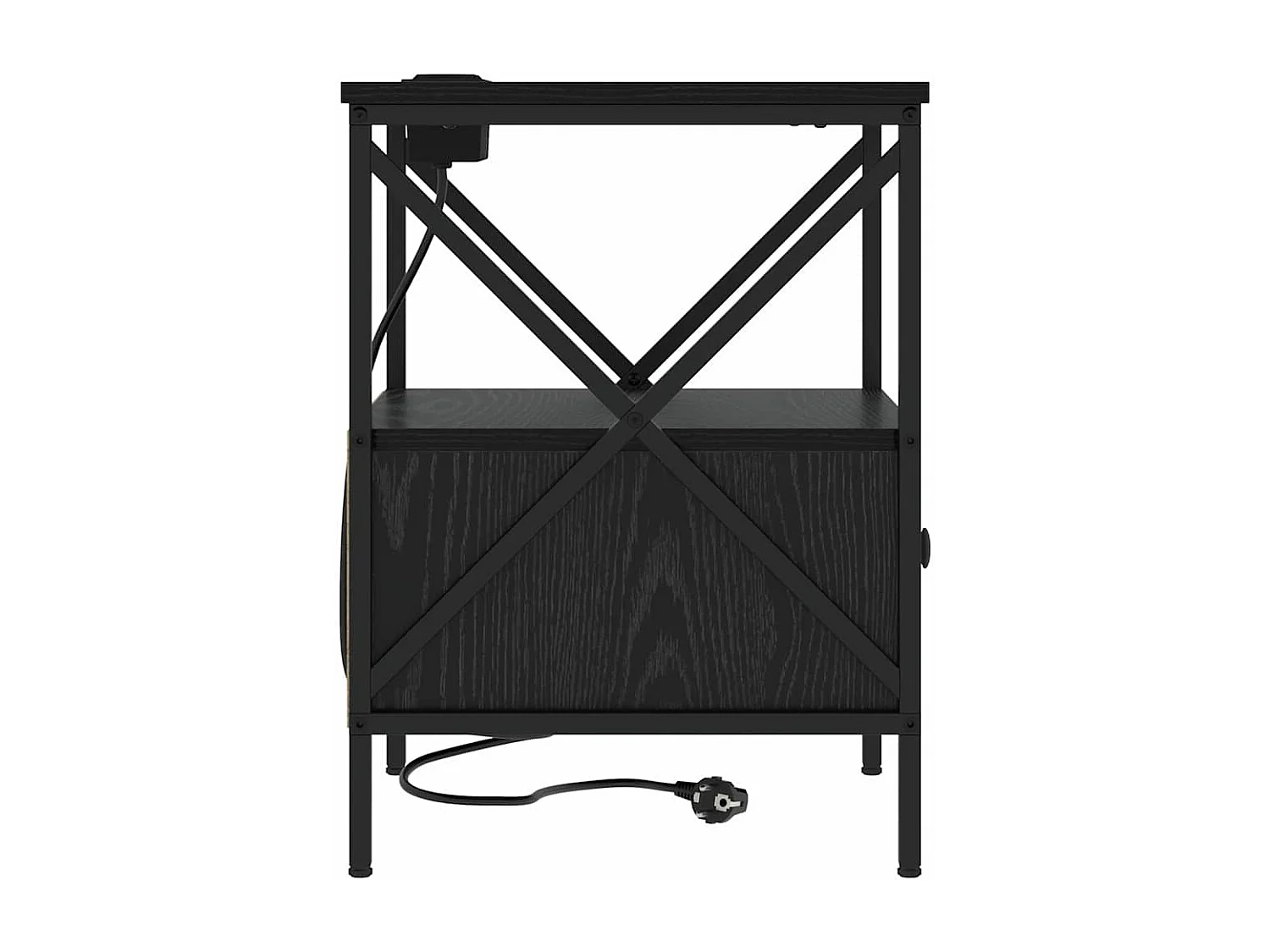 Cabinet de chevet avec tiroir Chêne noir 41.5 x 40.5 x 55 cm