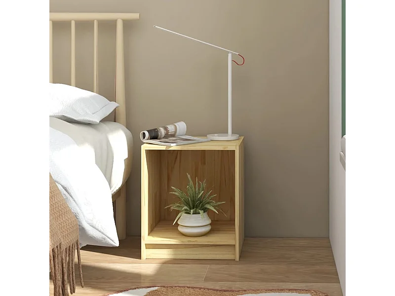 Table de chevet 35,5x33,5x41,5 cm bois de pin massif
