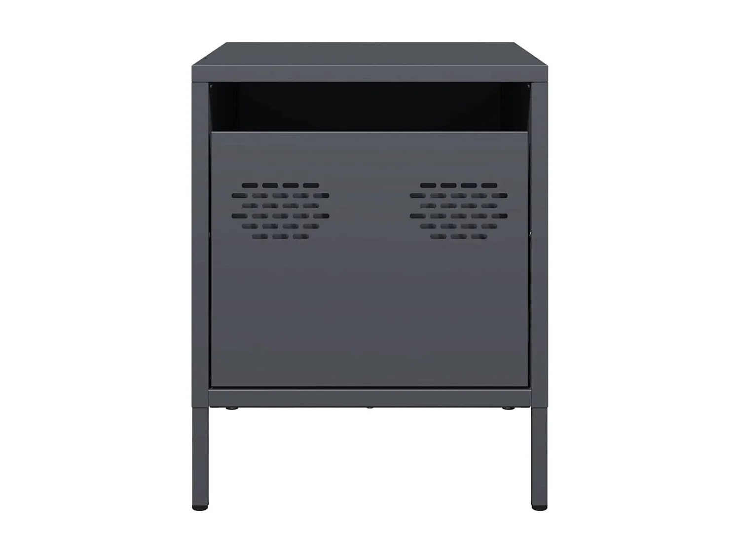 Nachtkastjes 2 stuks antraciet 35x39x43,5 cm staal