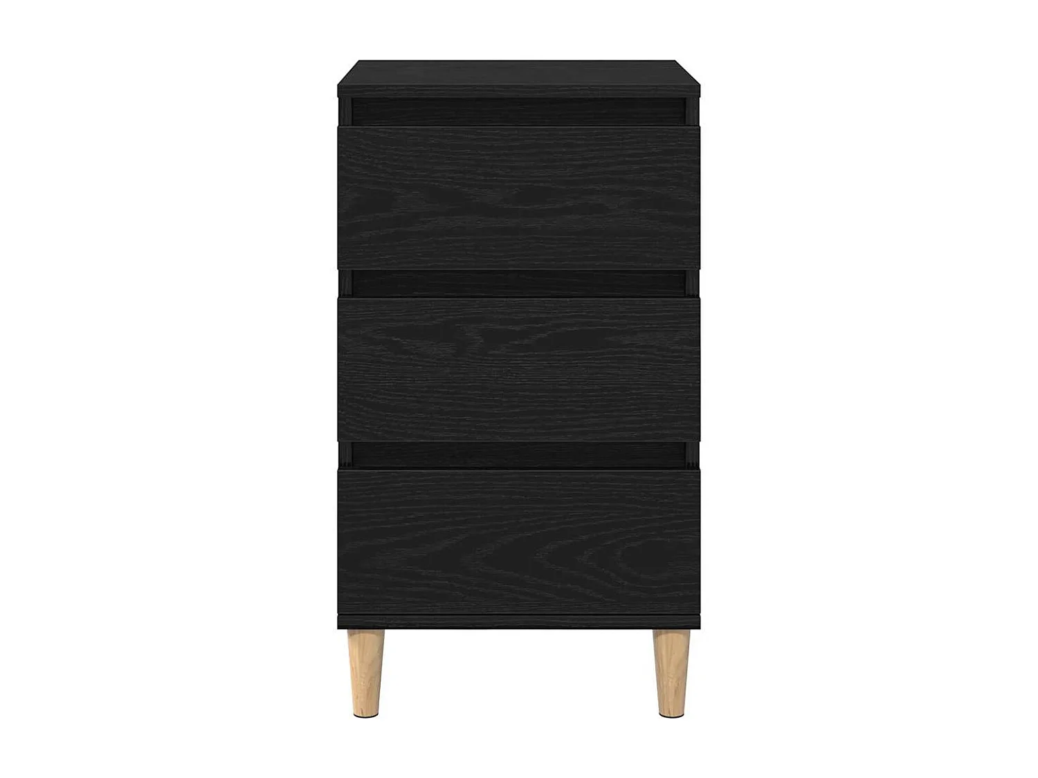 Table de chevet Noir Chêne 40x35x70 cm Bois d'ingénierie