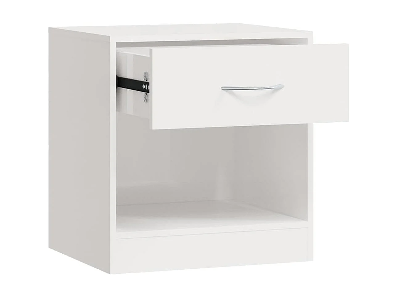 Comodini 2 pezzi con cassetto Bianco lucido