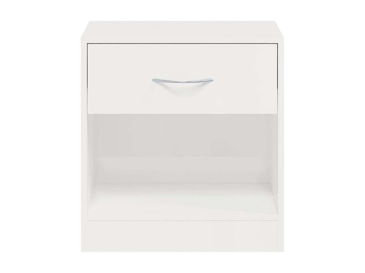 Comodini 2 pezzi con cassetto Bianco lucido