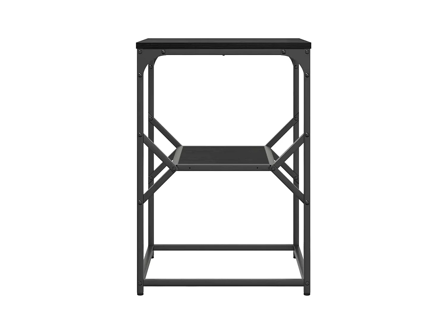 Table d'appoint Noir Chêne 41x40x60 cm Bois reconstitué