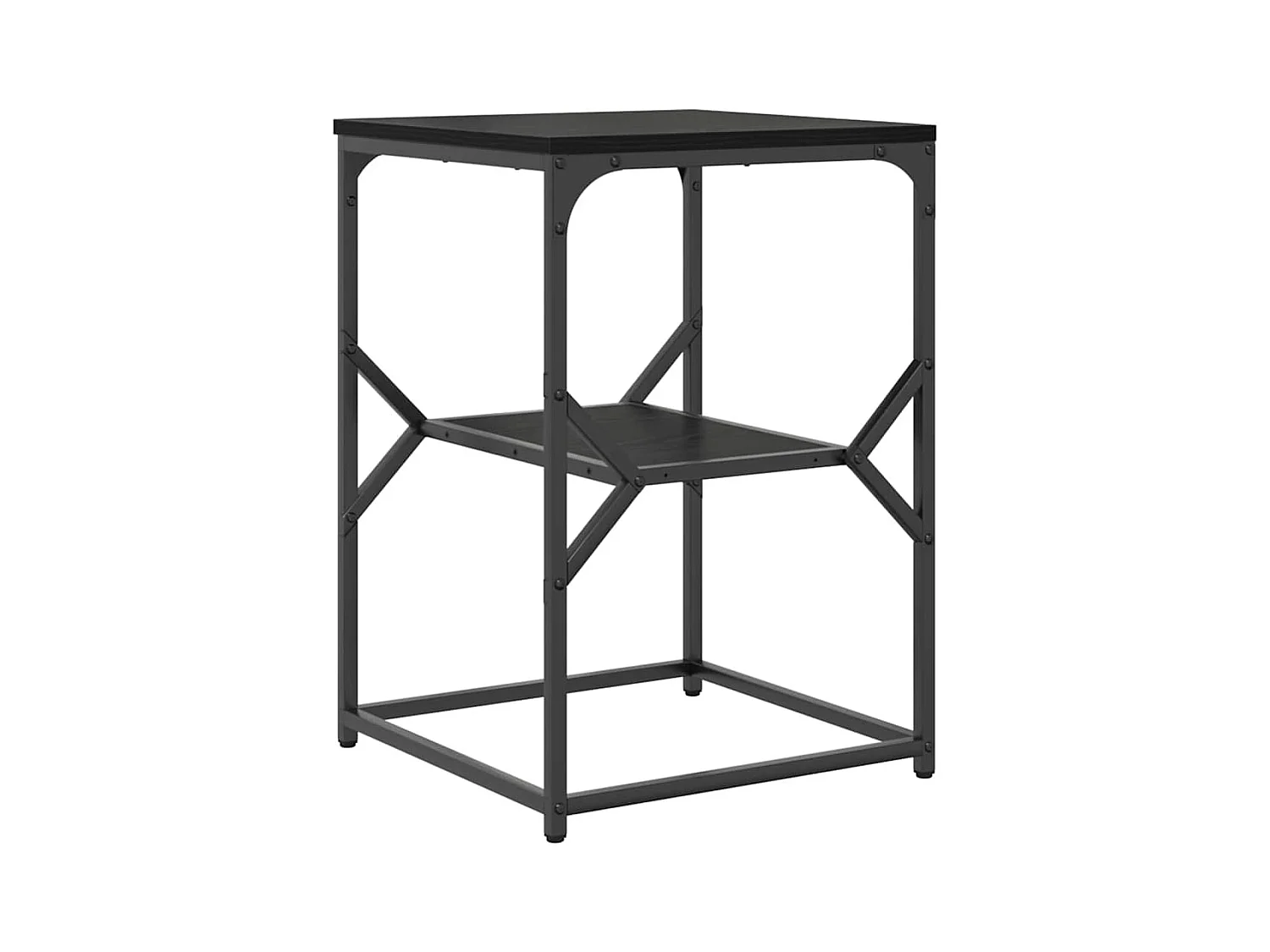 Table d'appoint Noir Chêne 41x40x60 cm Bois reconstitué