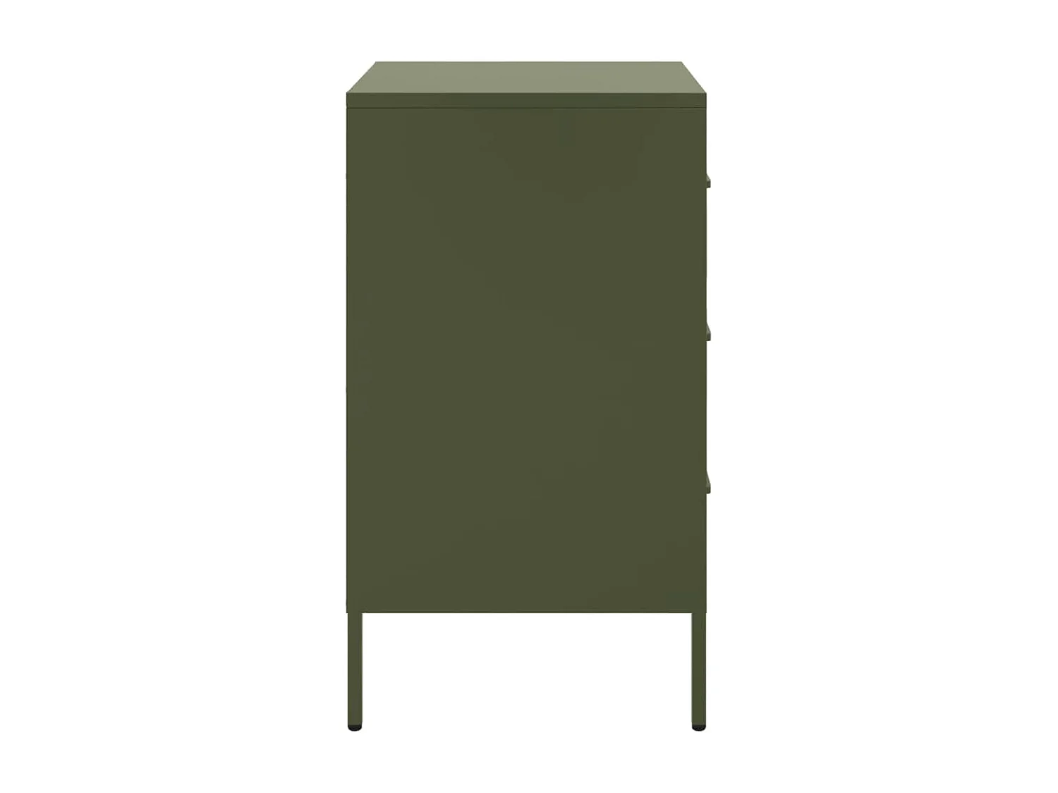 Nachtkastjes 2 stuks olijfgroen 36x39x68 cm staal