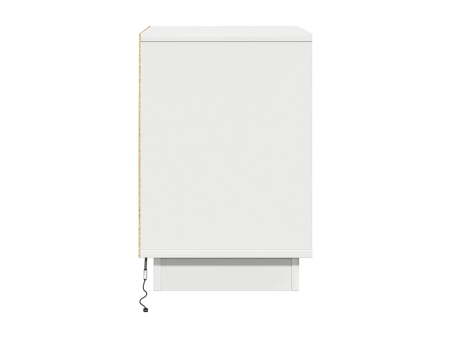 Table de chevet avec lumières LED blanches 39x34,5x50 cm