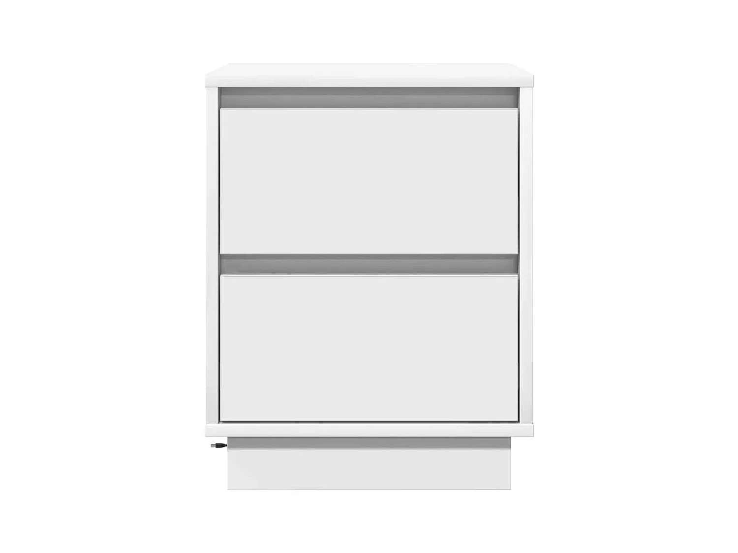 Nachtkastje met witte LED-verlichting 39x34,5x50 cm