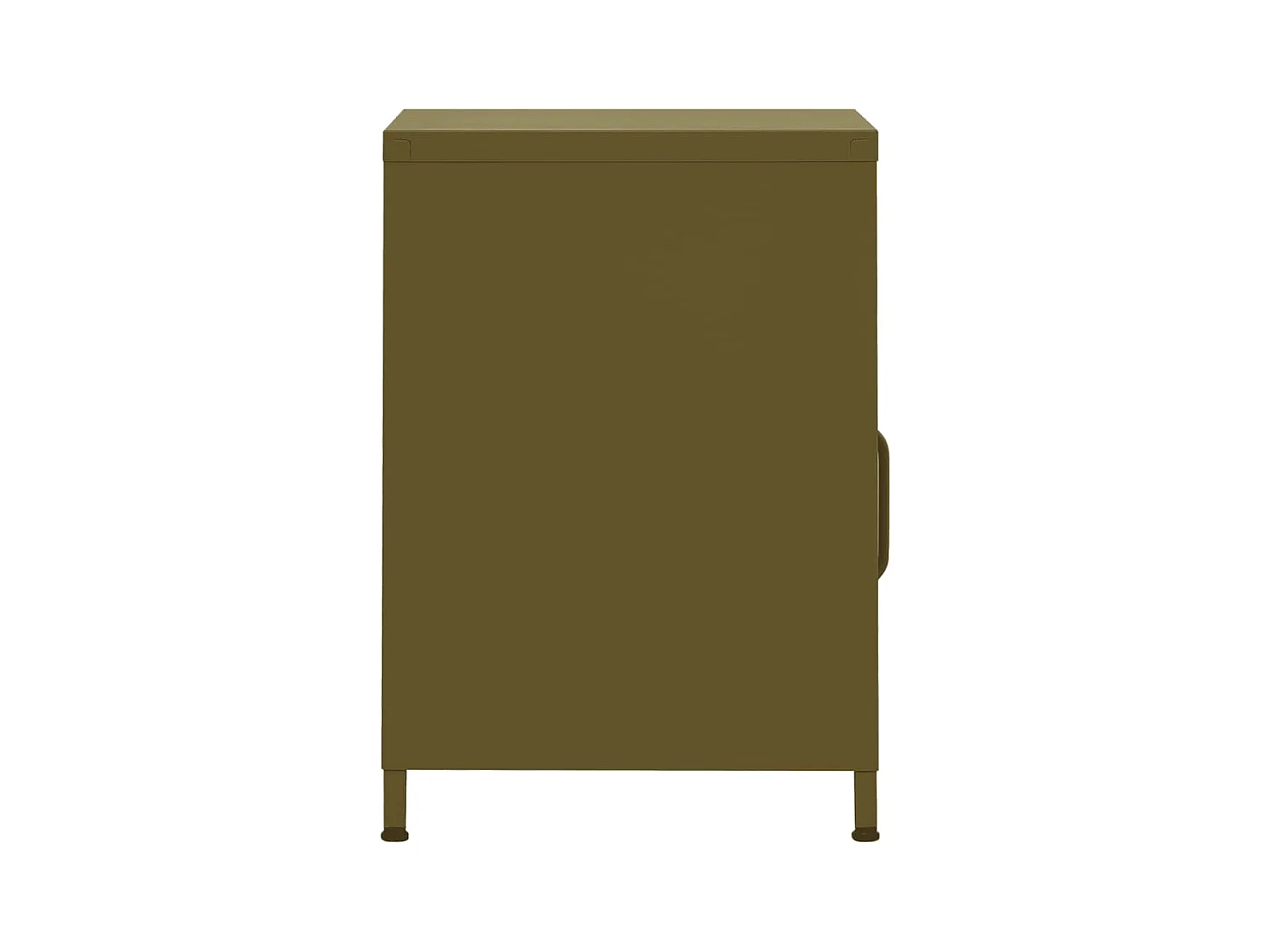 Comodino Verde Oliva 35x35x51 cm Acciaio