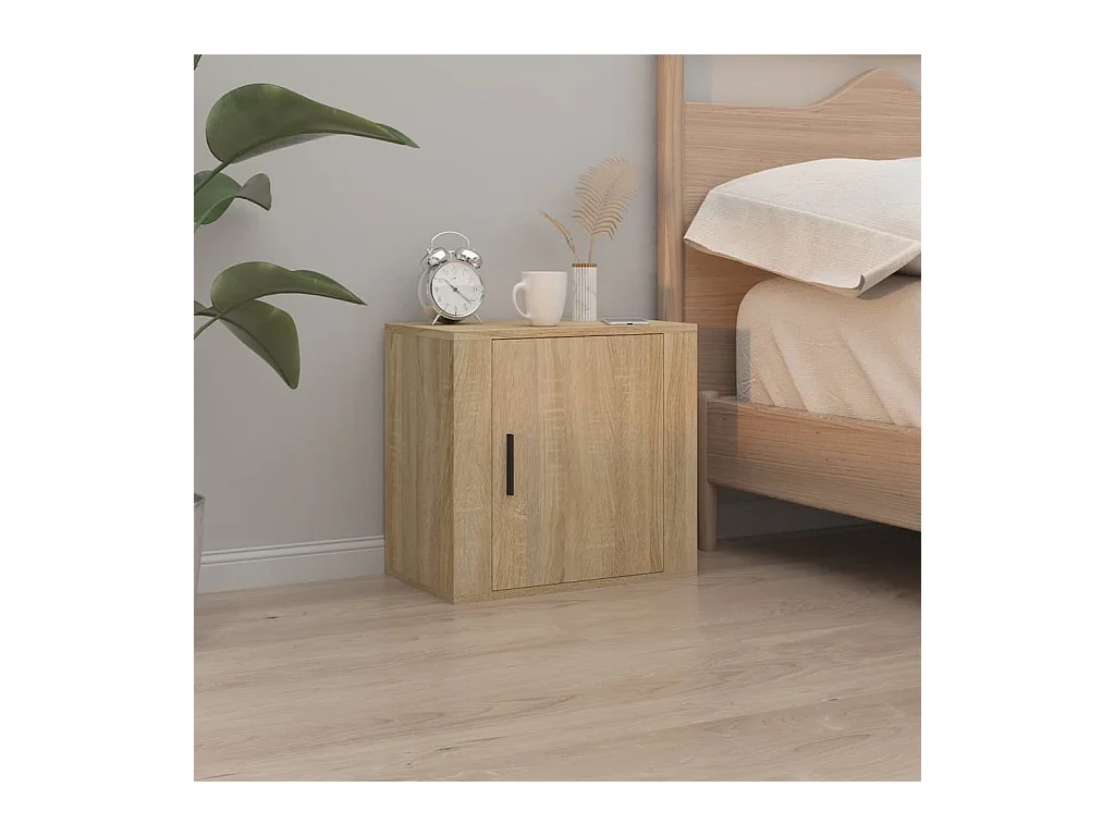Tables de chevet murales 2 pcs Chêne sonoma 50x30x47 cm