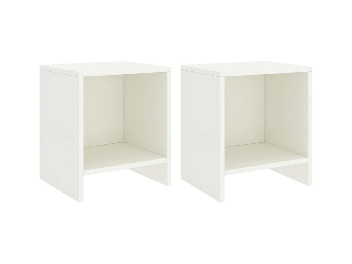 Tables de chevet 2 pcs Blanc 35x30x40 cm Bois de pin massif
