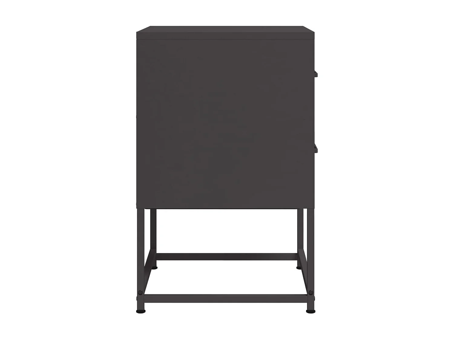 Tables de chevet 2 pcs noir 36x39x60,5 cm acier