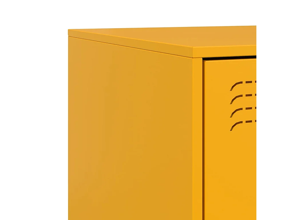 Tables de chevet 2 pcs jaune moutarde 34,5x39x62 cm acier