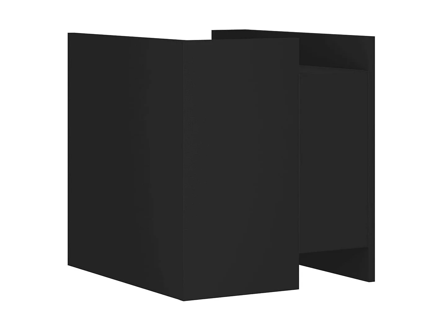 Table de chevet noir 45x50x50 cm bois d’ingénierie