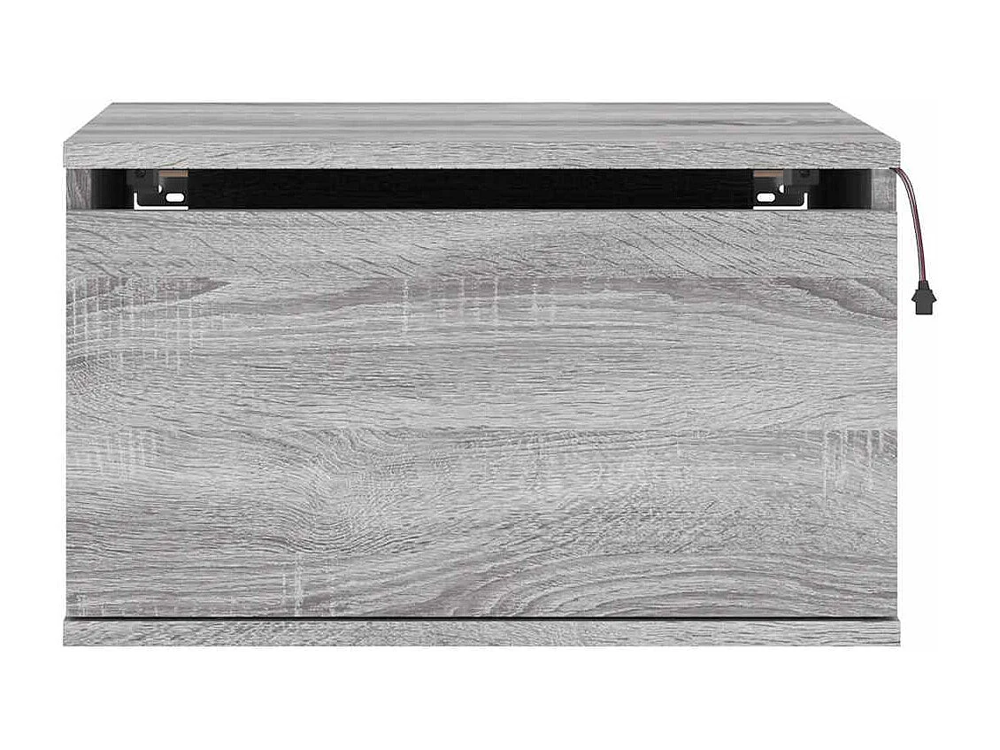 Sonoma Grey Wandgemonteerd Nachtkastje met LED-verlichting