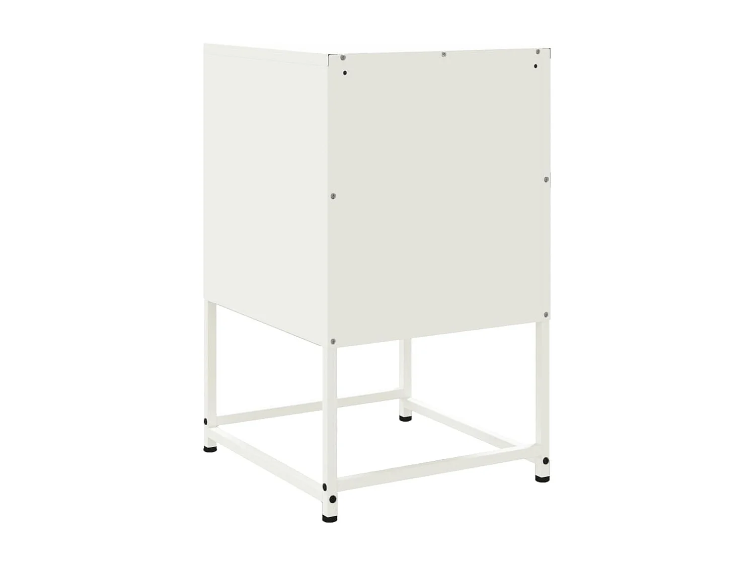 Tables de chevet 2 pcs blanc 36x39x60,5 cm acier
