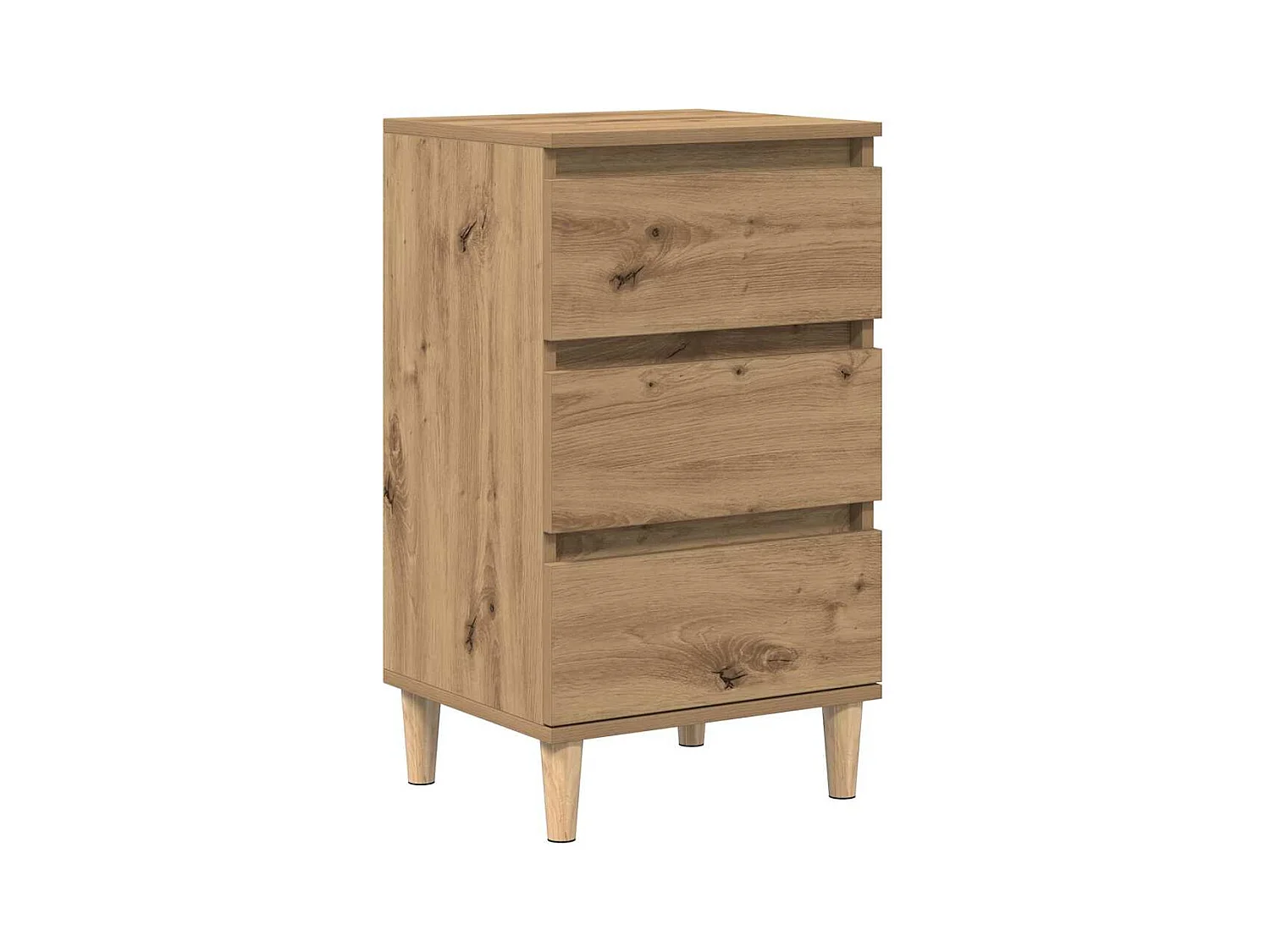 Table de chevet en chêne d'artisanat 40x35x70 cm en bois d'ingénierie