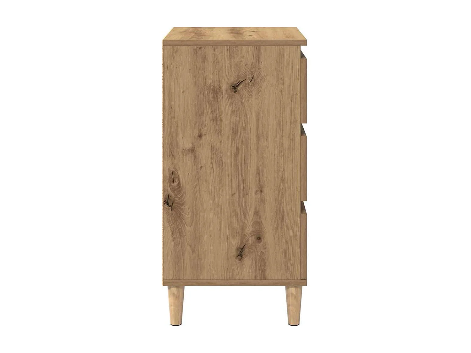 Mesita de noche artesanal de roble 40x35x70 cm fabricada en madera de ingeniería