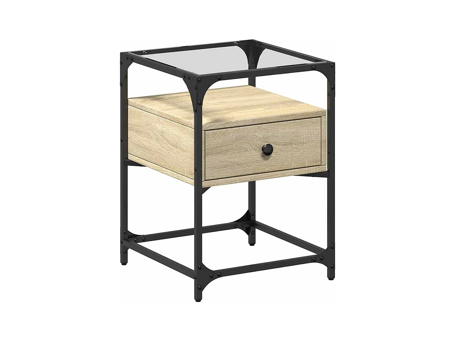 Tables de chevet 2 pcs chêne sonoma 40x40x55 cm bois ingénierie