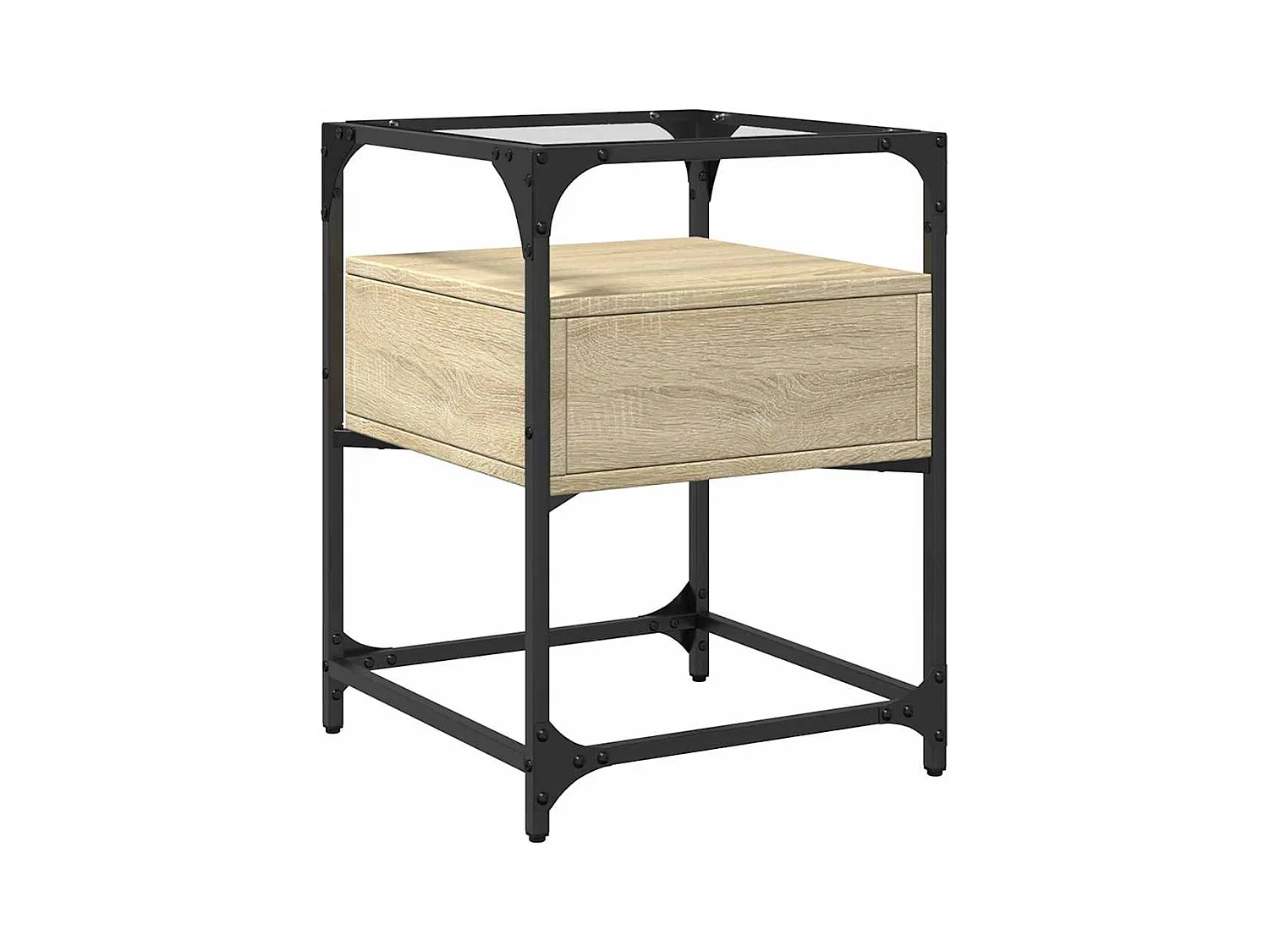 Tables de chevet 2 pcs chêne sonoma 40x40x55 cm bois ingénierie