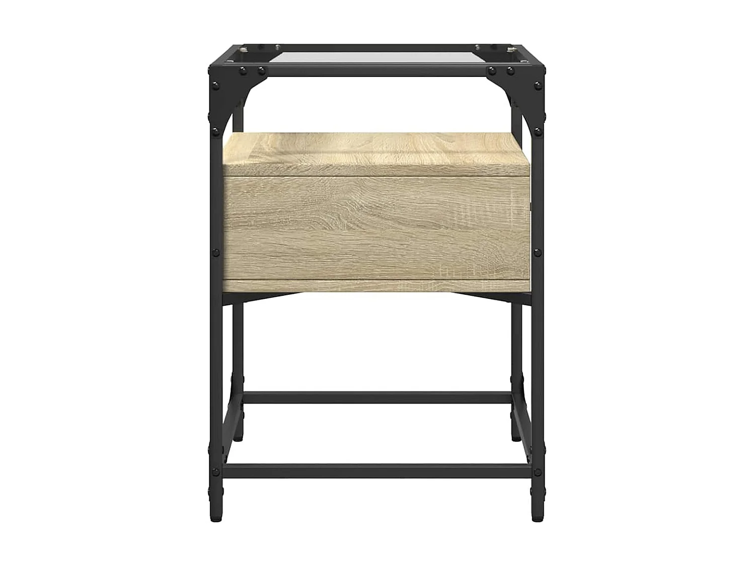 Nachtkastjes 2 stuks Sonoma eiken 40x40x55 cm bewerkt hout