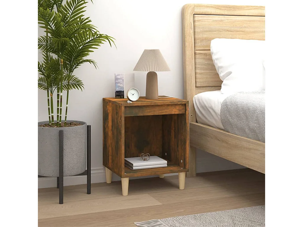 Comodini 2 pz Rovere affumicato 40x35x50 cm