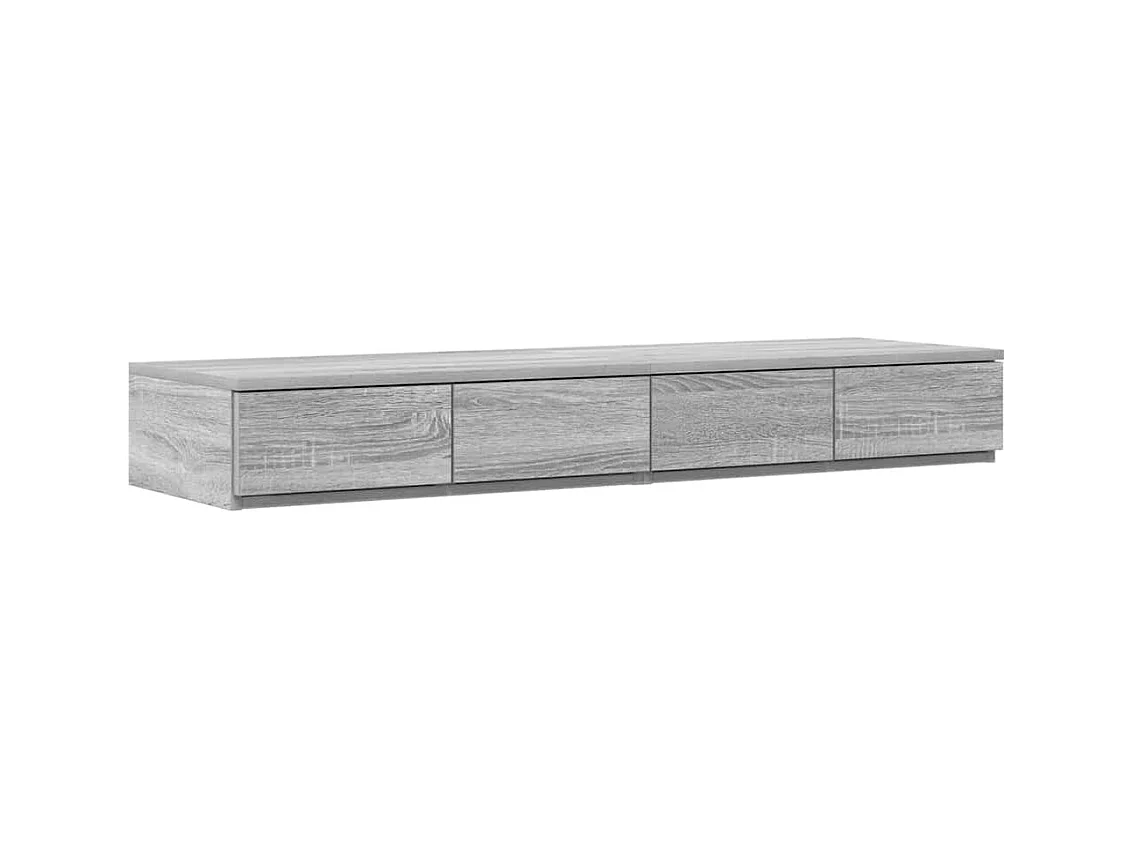 Tiroirs de lit Gris Sonoma 120x36,5x16,5 cm en bois d'ingénierie